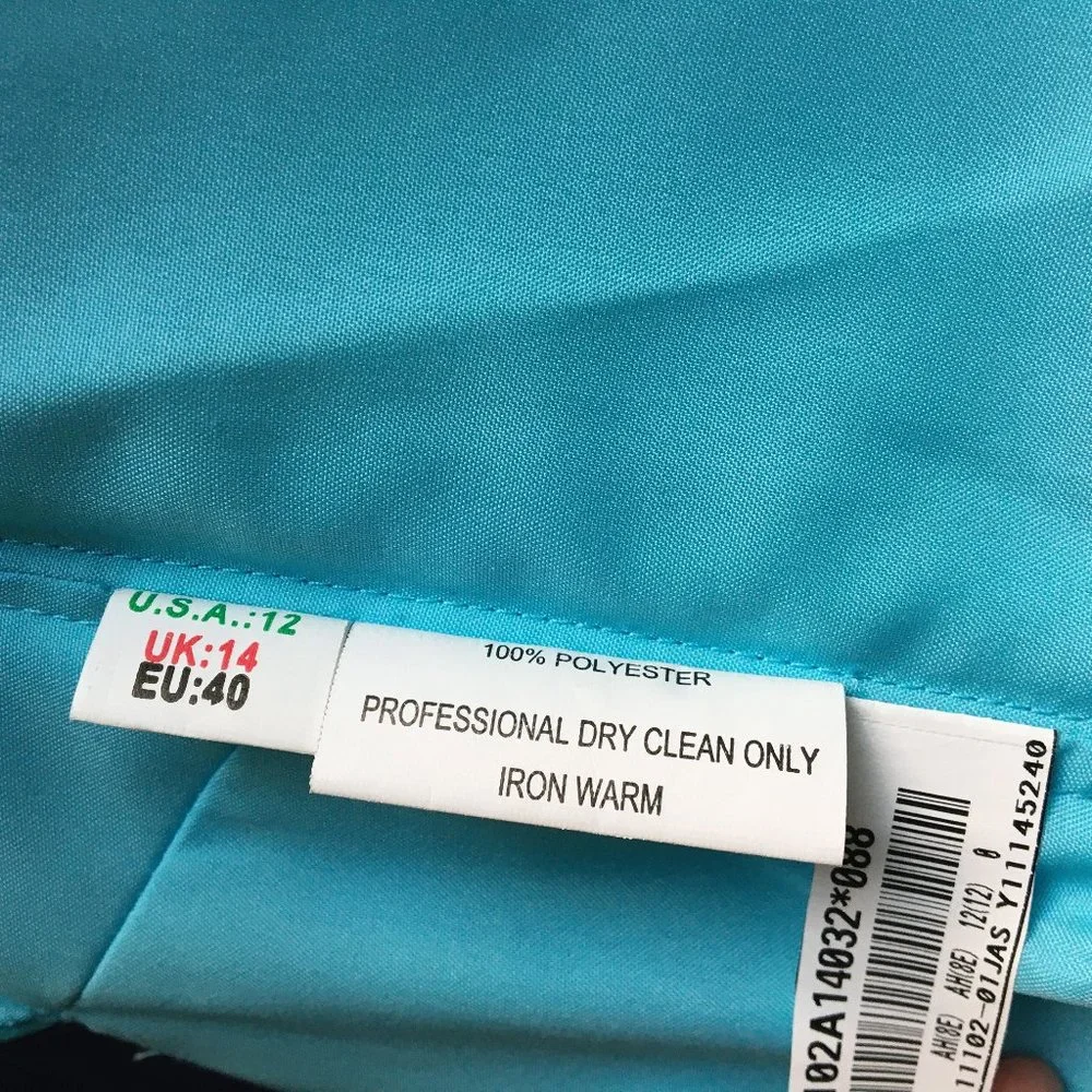 RARE Lafee Jasmine Pageant Prom Mermaid Party Dress Blue 12 NWT - Picture 12 of 12